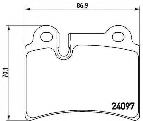 Комплект гальмівних колодок, дискове гальмо BREMBO P 85 111