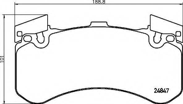 Комплект гальмівних колодок, дискове гальмо BREMBO P 85 136