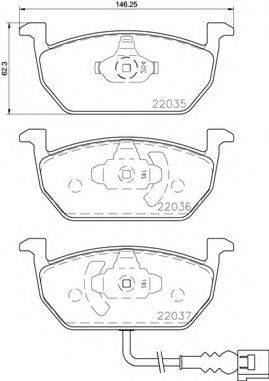 Комплект гальмівних колодок, дискове гальмо BREMBO P 85 137