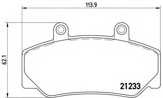 Комплект гальмівних колодок, дискове гальмо BREMBO P 86 006