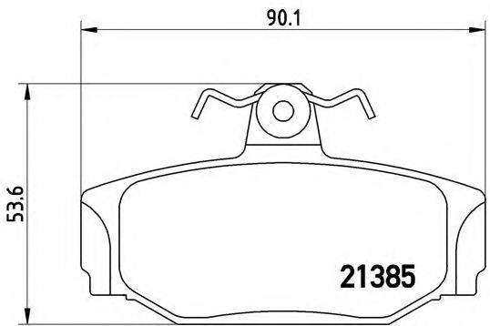 Комплект гальмівних колодок, дискове гальмо BREMBO P 86 009