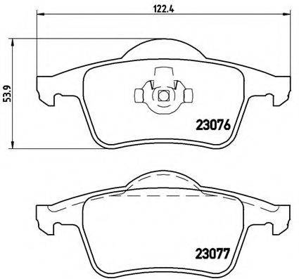 Комплект гальмівних колодок, дискове гальмо BREMBO P 86 014