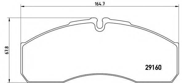 Комплект гальмівних колодок, дискове гальмо BREMBO P A6 022