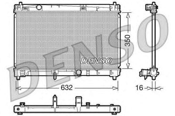 Радіатор, охолодження двигуна DENSO DRM50009