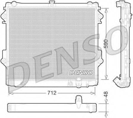 Радіатор, охолодження двигуна DENSO DRM50074