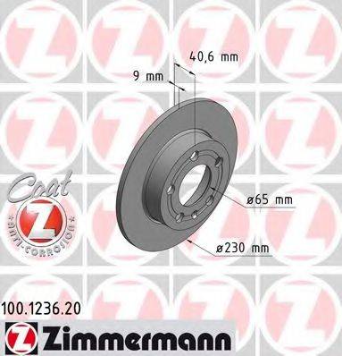 гальмівний диск ZIMMERMANN 100.1236.20