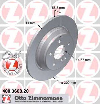 гальмівний диск ZIMMERMANN 400.3608.20