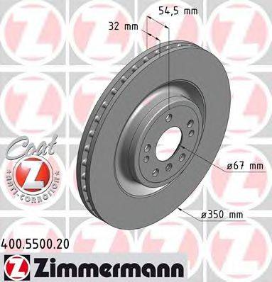 гальмівний диск ZIMMERMANN 400.5500.20