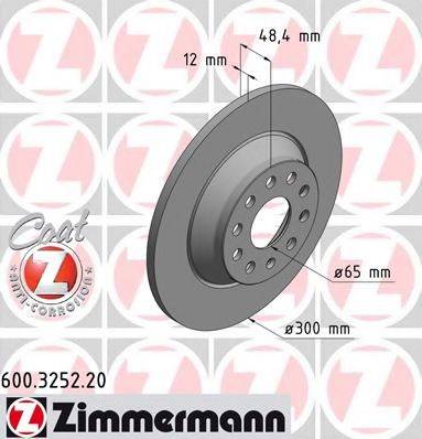 гальмівний диск ZIMMERMANN 600.3252.20