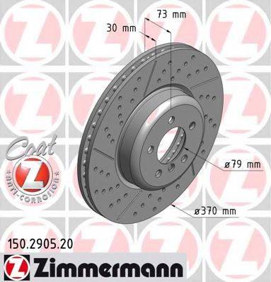 гальмівний диск ZIMMERMANN 150.2905.20