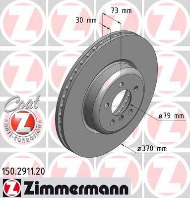 гальмівний диск ZIMMERMANN 150.2911.20