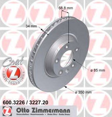 гальмівний диск ZIMMERMANN 600.3226.20