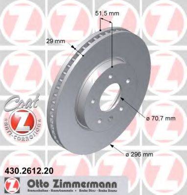 гальмівний диск ZIMMERMANN 430.2612.20