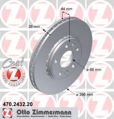 гальмівний диск ZIMMERMANN 470.2432.20