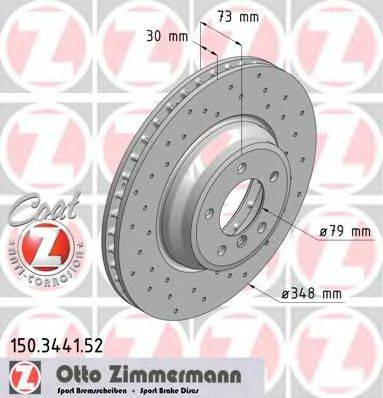 гальмівний диск ZIMMERMANN 150.3441.52