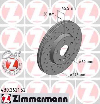 гальмівний диск ZIMMERMANN 430.2621.52