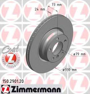 гальмівний диск ZIMMERMANN 150.2901.20