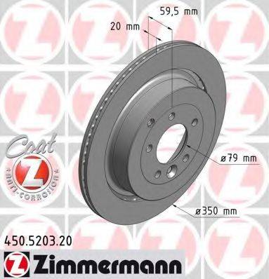 гальмівний диск ZIMMERMANN 450.5203.20