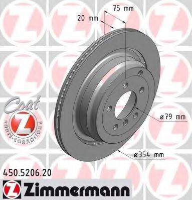 гальмівний диск ZIMMERMANN 450.5206.20