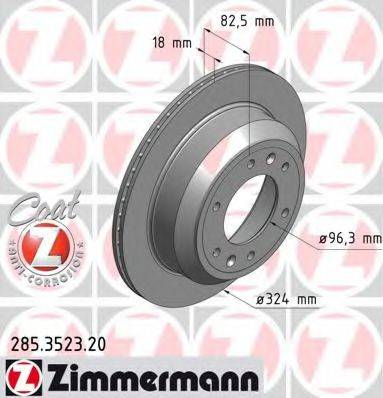 гальмівний диск ZIMMERMANN 285.3523.20