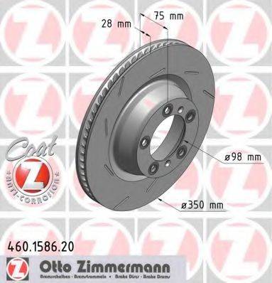 гальмівний диск ZIMMERMANN 460.1586.20