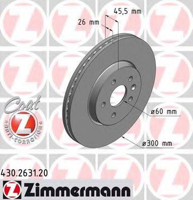 гальмівний диск ZIMMERMANN 430.2631.20