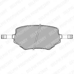 Комплект гальмівних колодок, дискове гальмо DELPHI LP1015