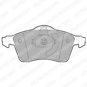 Комплект гальмівних колодок, дискове гальмо DELPHI LP1092