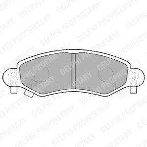 Комплект гальмівних колодок, дискове гальмо DELPHI LP1500