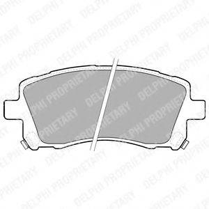Комплект гальмівних колодок, дискове гальмо DELPHI LP1663
