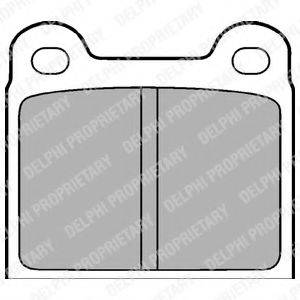 Комплект гальмівних колодок, дискове гальмо DELPHI LP18