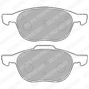 Комплект гальмівних колодок, дискове гальмо DELPHI LP1869