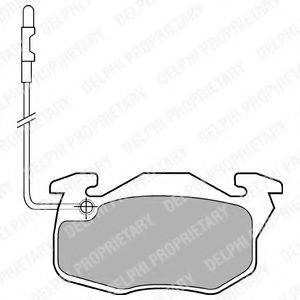 Комплект гальмівних колодок, дискове гальмо DELPHI LP490