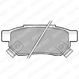 Комплект гальмівних колодок, дискове гальмо DELPHI LP625