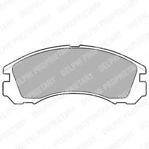 Комплект гальмівних колодок, дискове гальмо DELPHI LP871