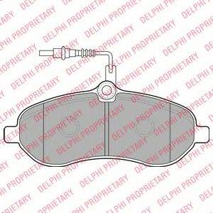 Комплект гальмівних колодок, дискове гальмо DELPHI LP1995