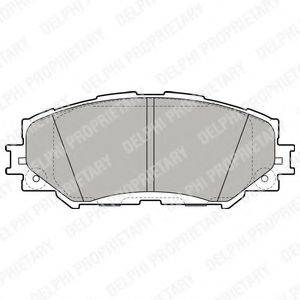 Комплект гальмівних колодок, дискове гальмо DELPHI LP2002