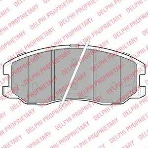 Комплект гальмівних колодок, дискове гальмо DELPHI LP1987