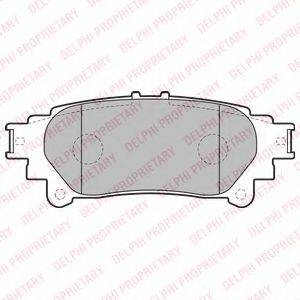 Комплект гальмівних колодок, дискове гальмо DELPHI LP2196