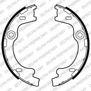 Комплект гальмівних колодок, стоянкова гальмівна система DELPHI LS2012