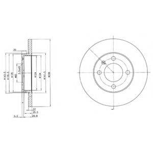 гальмівний диск DELPHI BG2116