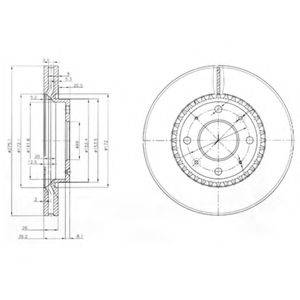 гальмівний диск DELPHI BG4016