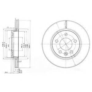 гальмівний диск DELPHI BG3893