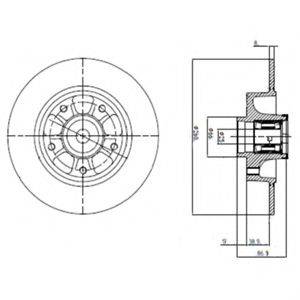 гальмівний диск DELPHI BG9112RS