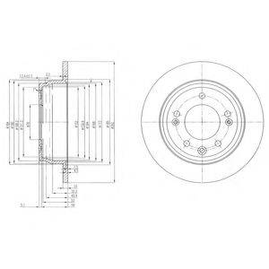 гальмівний диск DELPHI BG4082C