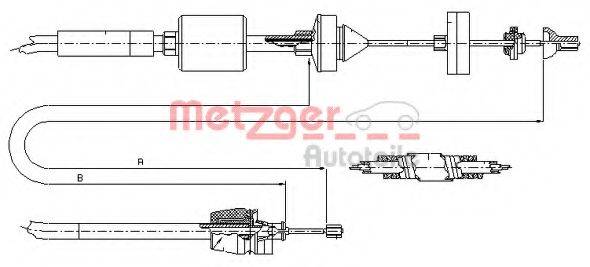 Трос, управління зчепленням METZGER 10.2843