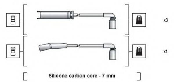 Комплект дротів запалення MAGNETI MARELLI 941318111273